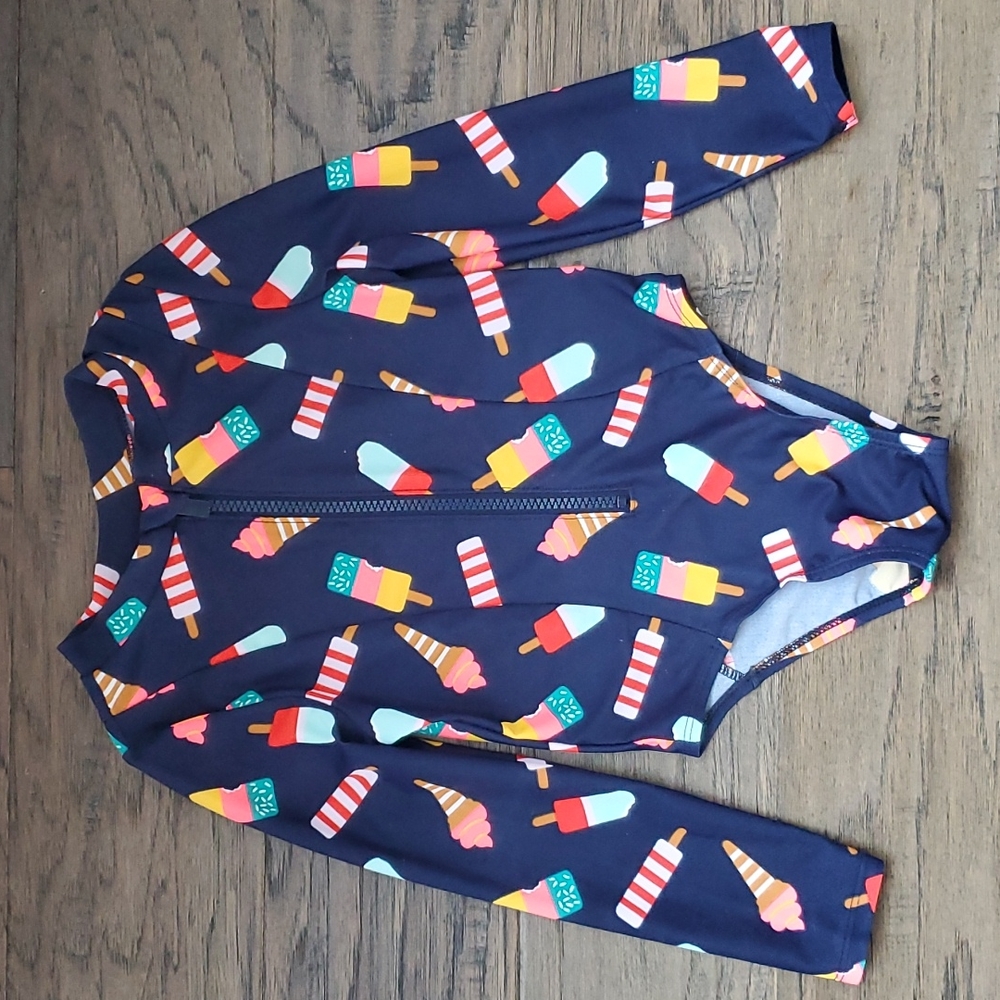 Toddler Girls' 1 Piece Rashguard Swimsuit